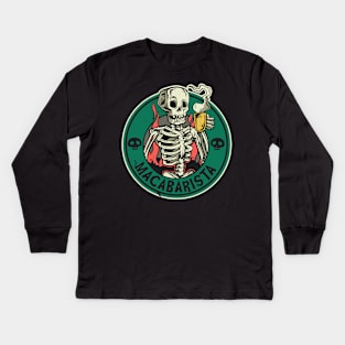 Macabre Barista Kids Long Sleeve T-Shirt